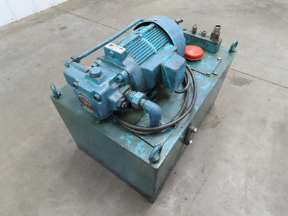 Nachi VDR Uni Pump Hydraulic Power Unit 5 GPM 1000 PSI 20 Gal 2Hp 230/460V 3PH