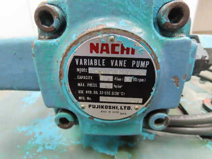 Nachi VDR Uni Pump Hydraulic Power Unit 5 GPM 1000 PSI 20 Gal 2Hp 230/460V 3PH