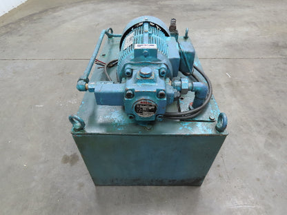 Nachi VDR Uni Pump Hydraulic Power Unit 5 GPM 1000 PSI 20 Gal 2Hp 230/460V 3PH
