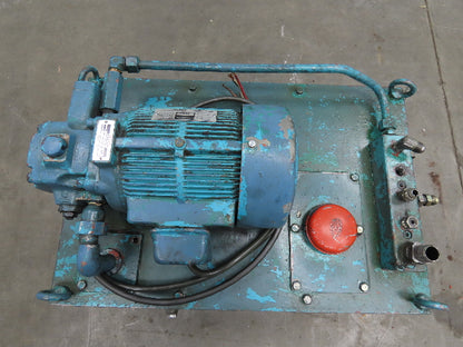 Nachi VDR Uni Pump Hydraulic Power Unit 5 GPM 1000 PSI 20 Gal 2Hp 230/460V 3PH