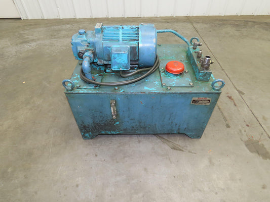 Nachi VDR Uni Pump Hydraulic Power Unit 5 GPM 1000 PSI 20 Gal 2Hp 230/460V 3PH