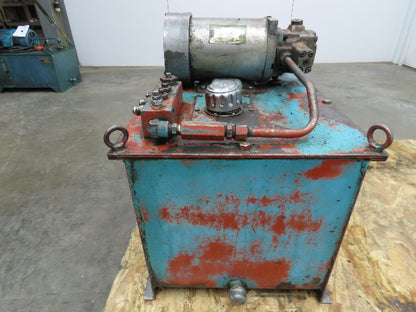 Nachi VDR Uni Pump Hydraulic Power Unit 5 GPM 1000 PSI 20 Gal 2Hp 230/460V 3PH