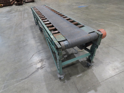 Roach 24"x 10' Belt Over Roller Incline/Flat Conveyor 460V 3PH End Drive 40 FPM