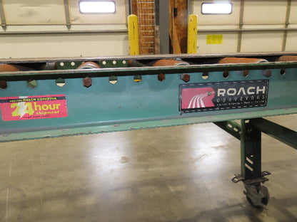 Roach 24"x 10' Belt Over Roller Incline/Flat Conveyor 460V 3PH End Drive 40 FPM