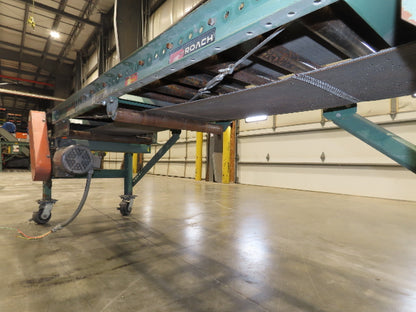 Roach 24"x 10' Belt Over Roller Incline/Flat Conveyor 460V 3PH End Drive 40 FPM