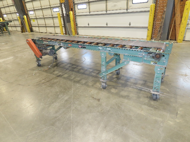 Roach 24"x 10' Belt Over Roller Incline/Flat Conveyor 460V 3PH End Drive 40 FPM