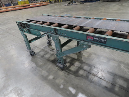 Roach 24"x 10' Belt Over Roller Incline/Flat Conveyor 460V 3PH End Drive 40 FPM