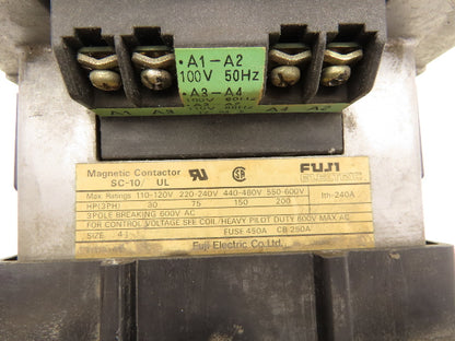 Fuji Electric SC-10/UL Magnetic Contactor 240A 240VAC 120V Coil 3 Pole