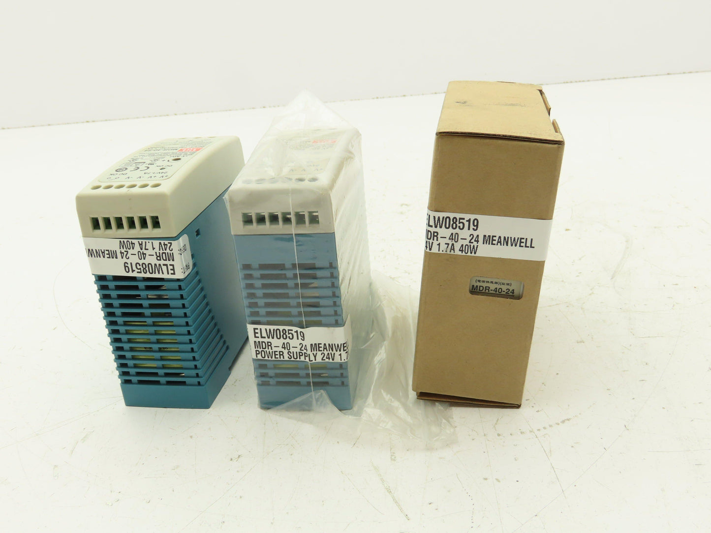 Mean Well MDR-40-24 DIN Rail Power Supply 100-240VAC to 24VDC 40W  Lot of 3
