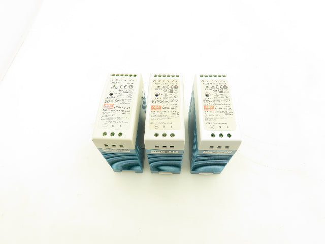 Mean Well MDR-40-24 DIN Rail Power Supply 100-240VAC to 24VDC 40W  Lot of 3