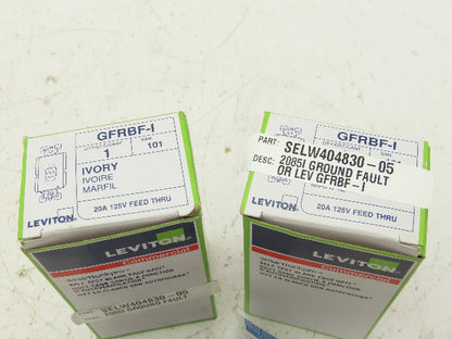 Leviton GFRBF-I SmartlockPro Blank GFCI Receptacle/Outlet 20A Ivory  Lot of 2