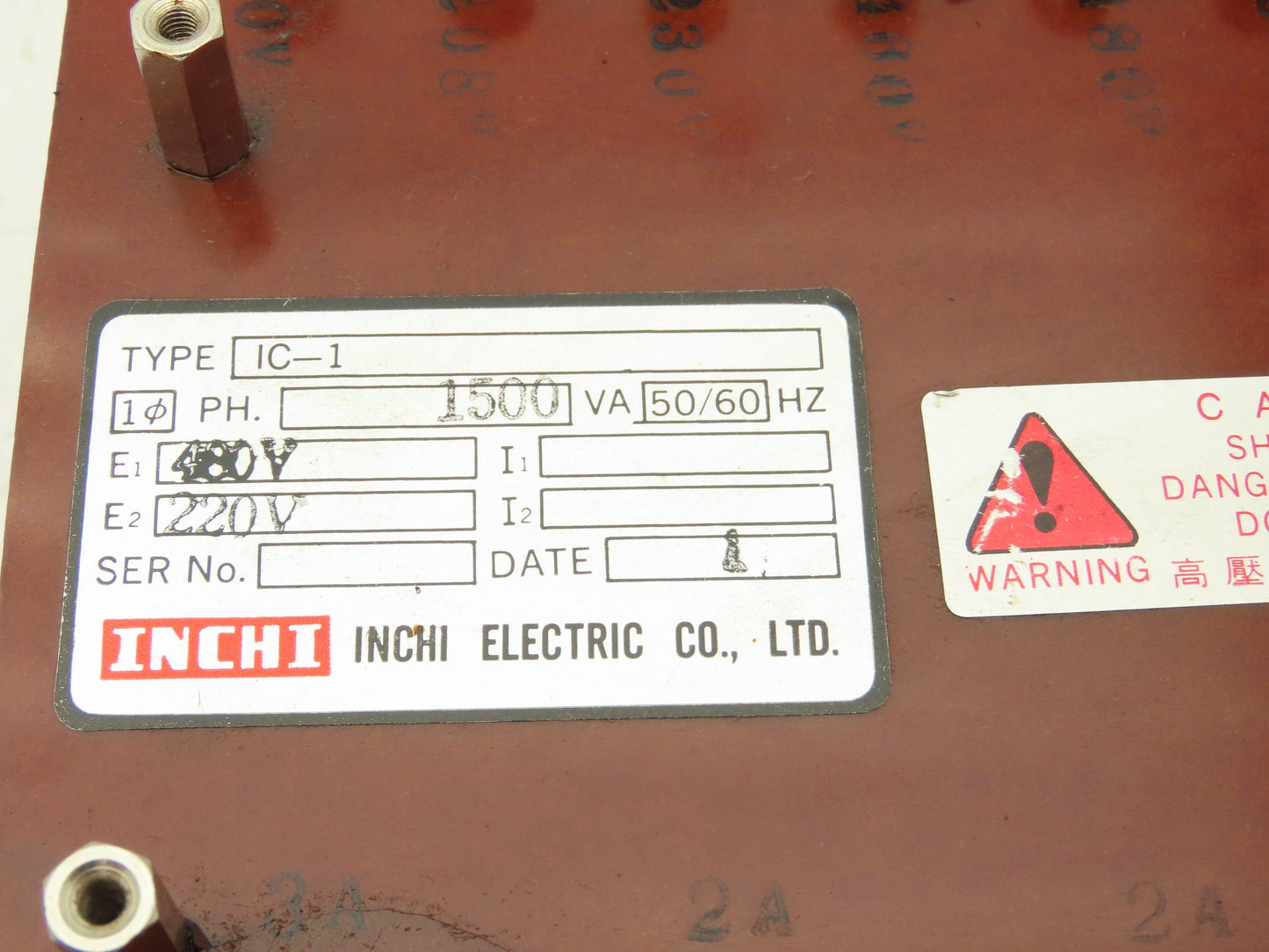 INCHI Electric IC-1 Industrial Transformer 220/400V 1500VA 1PH