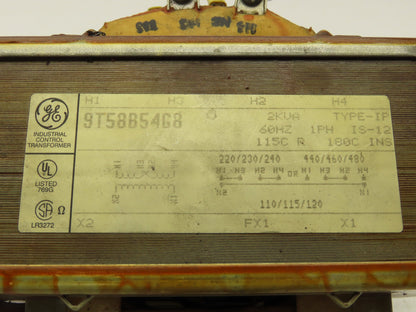 General Electric 9T58B54G8 Industrial Control Transformer 240/480V 120V 2KVA 1PH