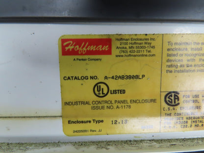 Hoffman A-42AB3808LP Electrical Enclosure 42x38x8" Wall Mount Fusible Disconnect