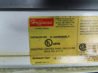 Hoffman A-42AB3808LP Electrical Enclosure 42x38x8" Wall Mount Fusible Disconnect