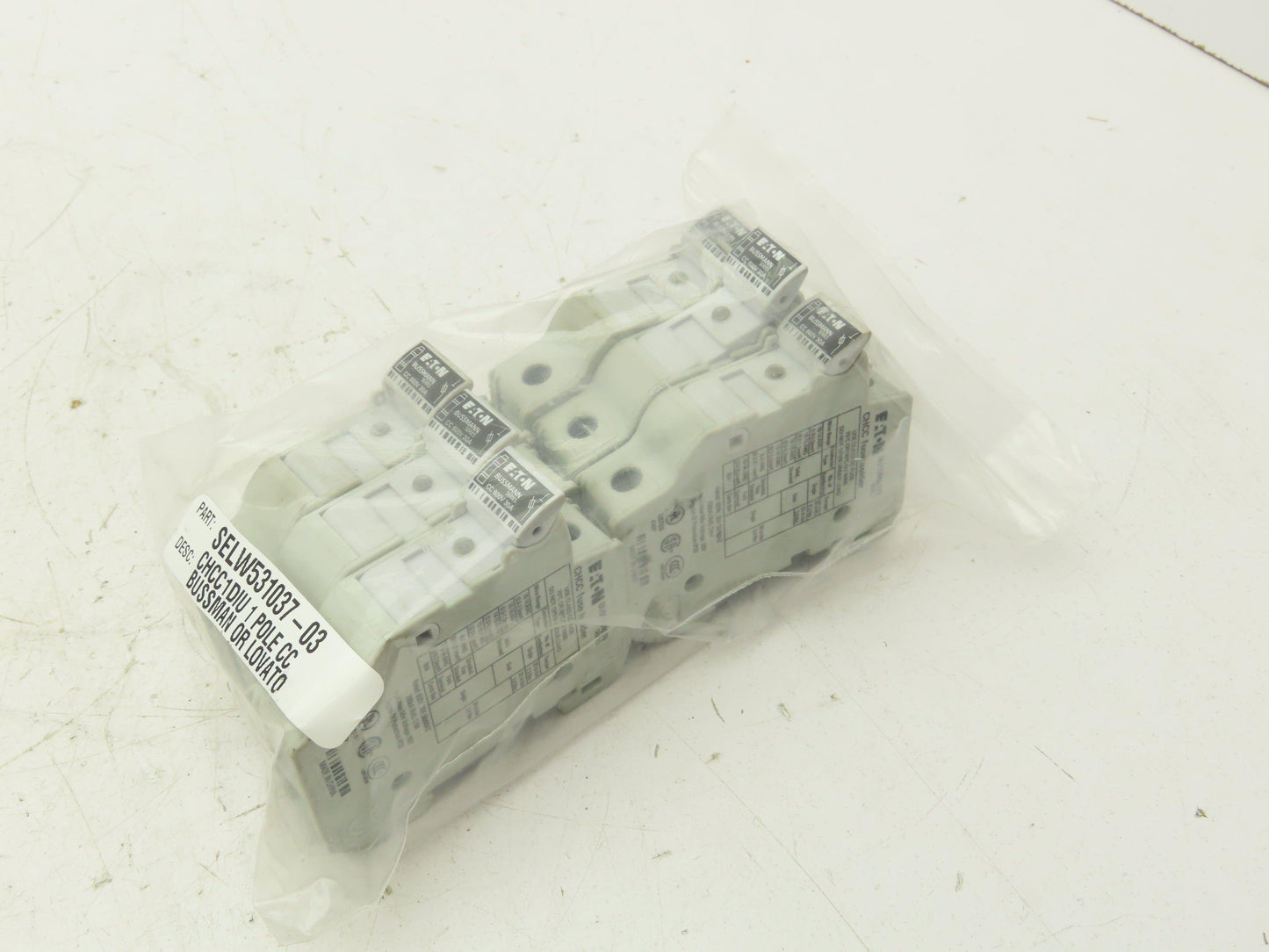 Eaton CHCC1DIU DIN Rail Fuse Holder 1-Pole 30A w/Indicator Light  Lot of 6