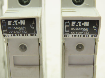 Eaton CHCC1DIU DIN Rail Fuse Holder 1-Pole 30A w/Indicator Light  Lot of 6