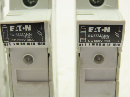 Eaton CHCC1DIU DIN Rail Fuse Holder 1-Pole 30A w/Indicator Light  Lot of 6