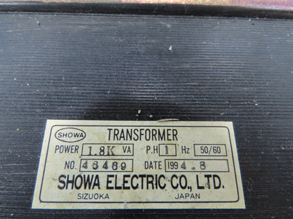 Showa Electric Industrial Transformer 240V 1.8KVA 1PH