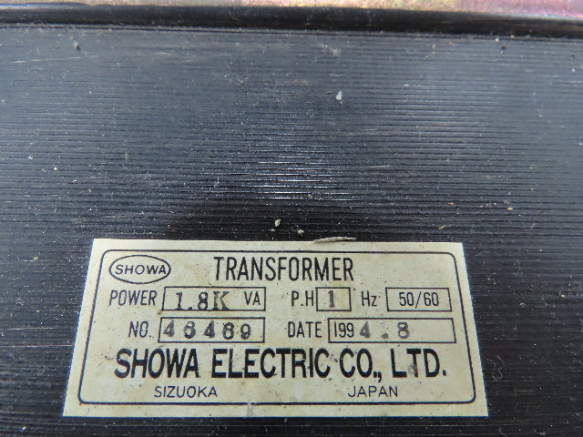 Showa Electric Industrial Transformer 240V 1.8KVA 1PH