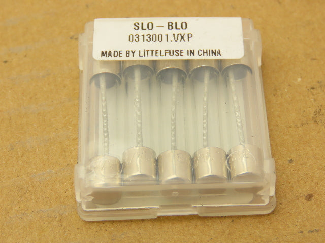 Littelfuse 313001P 3AG Slo-Blo Fuse 313 1A 250V .25"x1.25"  Lot of 42