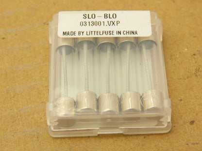 Littelfuse 313001P 3AG Slo-Blo Fuse 313 1A 250V .25"x1.25"  Lot of 42