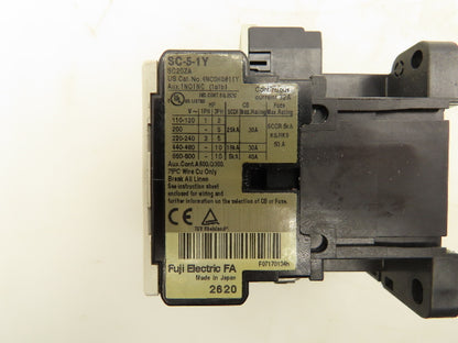 Fuji  Electric SC-5-1Y Contactor 30A 240V 100-120V Coil 3PH