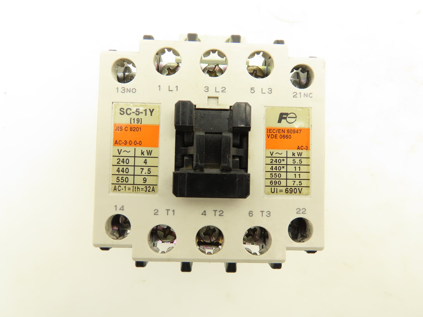 Fuji  Electric SC-5-1Y Contactor 30A 240V 100-120V Coil 3PH