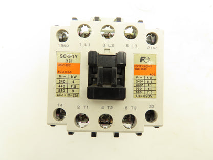 Fuji  Electric SC-5-1Y Contactor 30A 240V 100-120V Coil 3PH