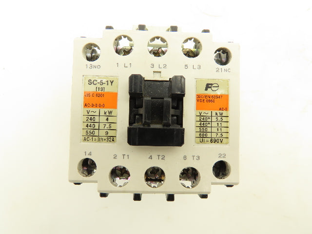 Fuji  Electric SC-5-1Y Contactor 30A 240V 100-120V Coil 3PH