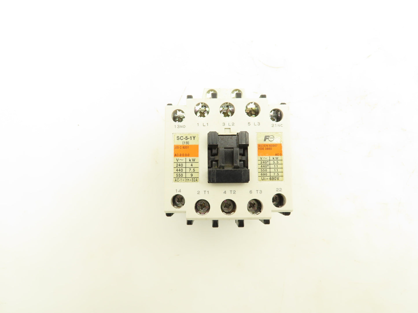 Fuji  Electric SC-5-1Y Contactor 30A 240V 100-120V Coil 3PH