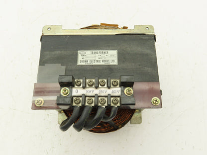 Showa Electric 40385 Industrial Transformer 208/230V 460V 1.8KVA 1PH