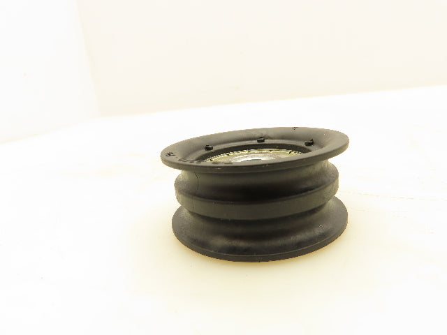 Roach Conveyor 2-Groove O-Ring Nylon Idler Pulley 2.25"OD 3/8" Bore Lot of 6