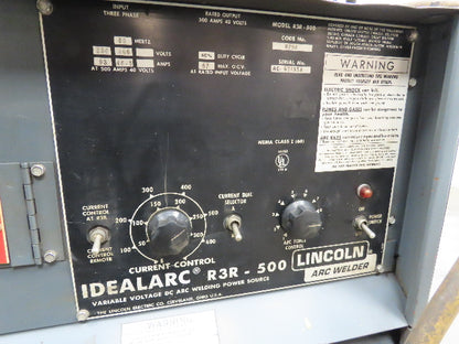 Lincoln 8794 Idealarc R3R 500 Stick Welder Power Source Gouging Arcair 3000