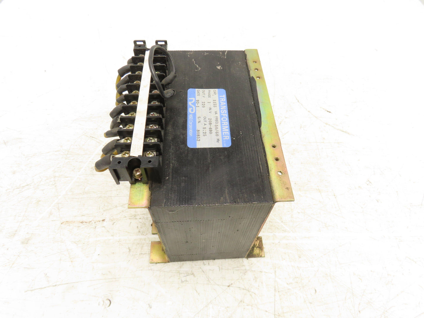 NSD Corporation Industrial Transformer 208/480V 220V 1PH 1155VA 5.25A