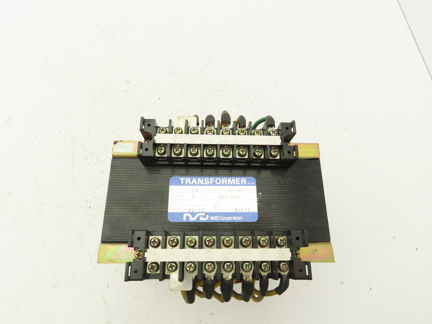 NSD Corporation Industrial Control Transformer 1KVA 180-220V 1PH