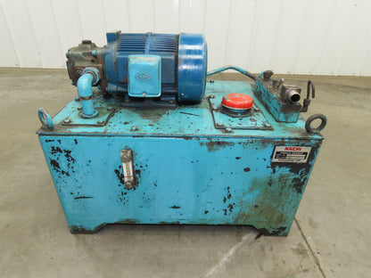 Nachi VDR-1B-1A3-B Uni Pump Hydraulic Power Unit 5 GPM 1000 PSI 20 Gal 230V 3Ph