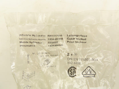 Bosch R901017010 Solenoid Valve Socket Plug-In Connector 3-Pole Gray  Lot of 9