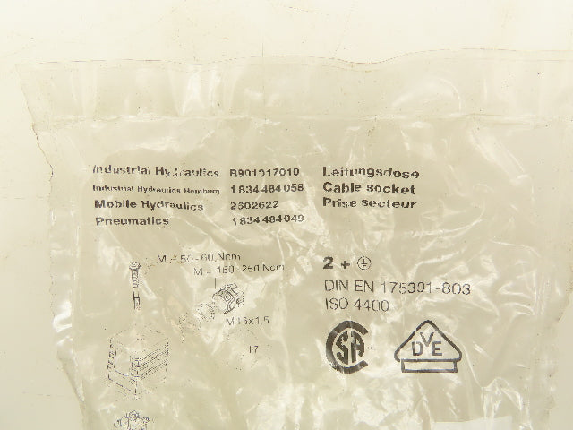 Bosch R901017010 Solenoid Valve Socket Plug-In Connector 3-Pole Gray  Lot of 9