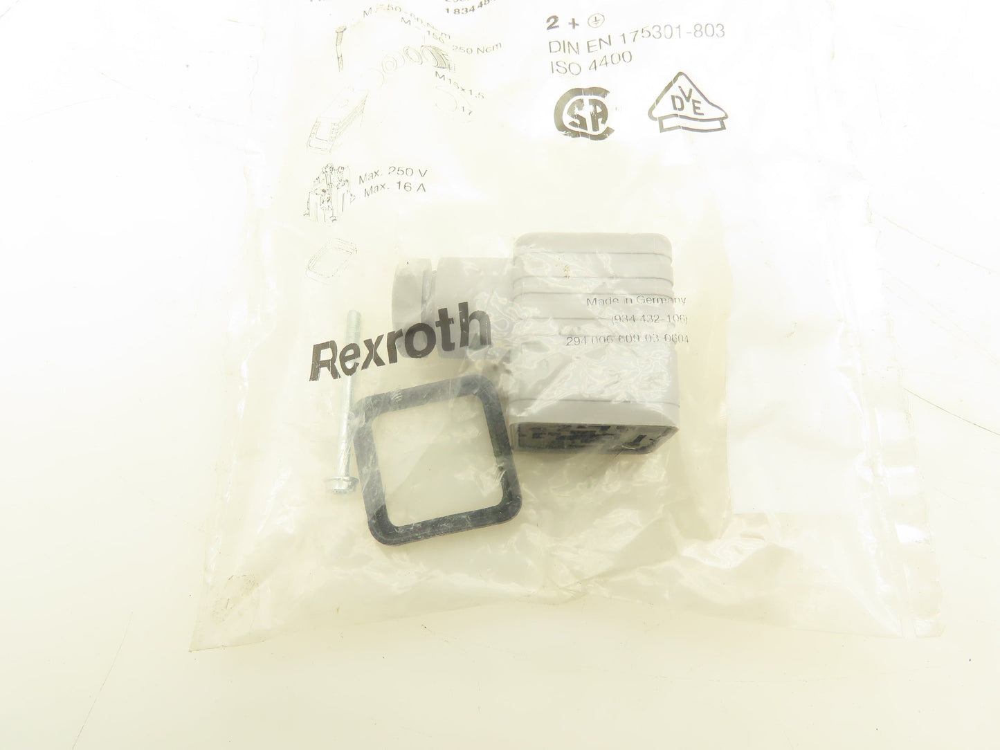 Bosch R901017010 Solenoid Valve Socket Plug-In Connector 3-Pole Gray  Lot of 9