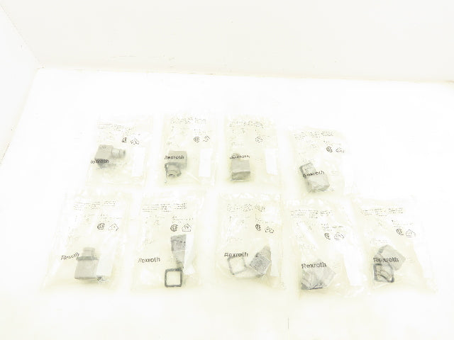 Bosch R901017010 Solenoid Valve Socket Plug-In Connector 3-Pole Gray  Lot of 9