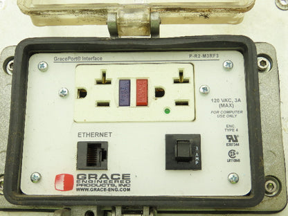 GracePort Engineered P-R2-M3RF3 Ethernet Interface Panel Connector 120V 3A Cover