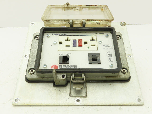 GracePort Engineered P-R2-M3RF3 Ethernet Interface Panel Connector 120V 3A Cover