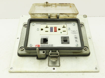 GracePort Engineered P-R2-M3RF3 Ethernet Interface Panel Connector 120V 3A Cover