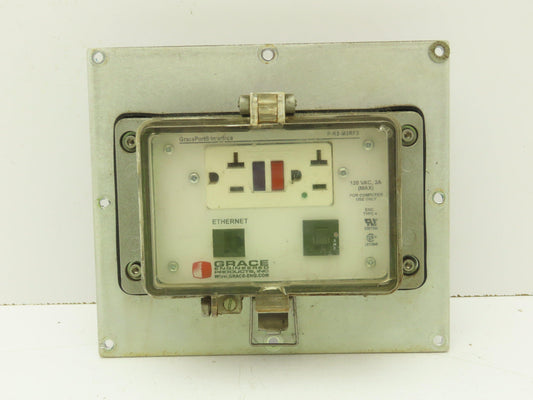GracePort Engineered P-R2-M3RF3 Ethernet Interface Panel Connector 120V 3A Cover