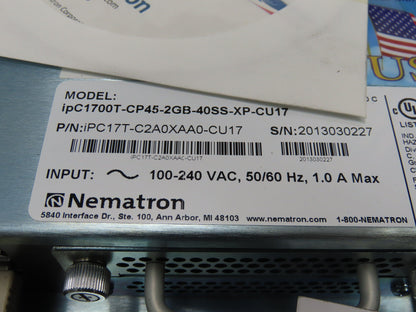 Nematron IPC1700-CP45-2GB Industrial Touch Screen Computer 17" Mobile Case