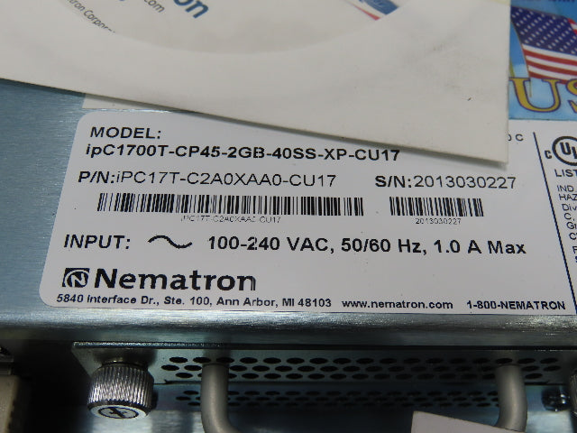 Nematron IPC1700-CP45-2GB Industrial Touch Screen Computer 17" Mobile Case