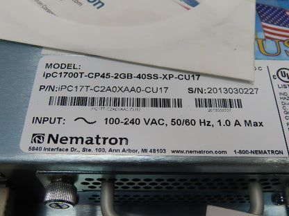 Nematron IPC1700-CP45-2GB Industrial Touch Screen Computer 17" Mobile Case