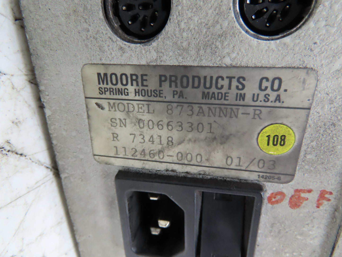 Moore 873ANNN-R Data Gage Monitor Machine Controller Tested