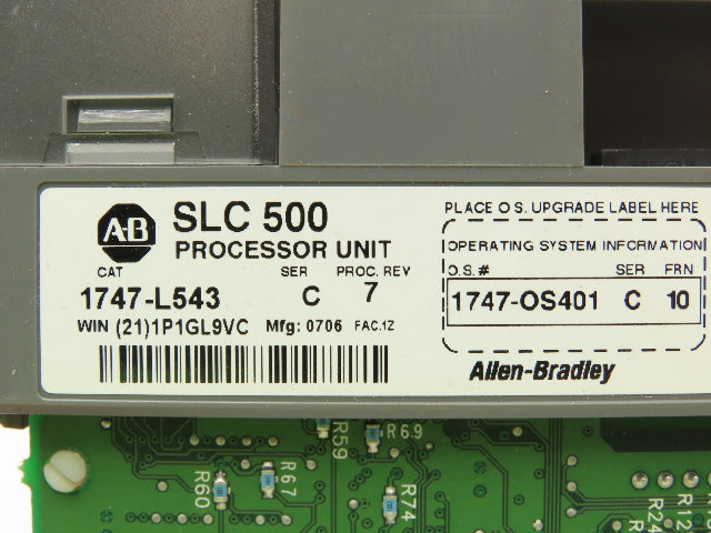 Allen Bradley 1747-L543 SLC 500 PLC Processor Unit Slot Card